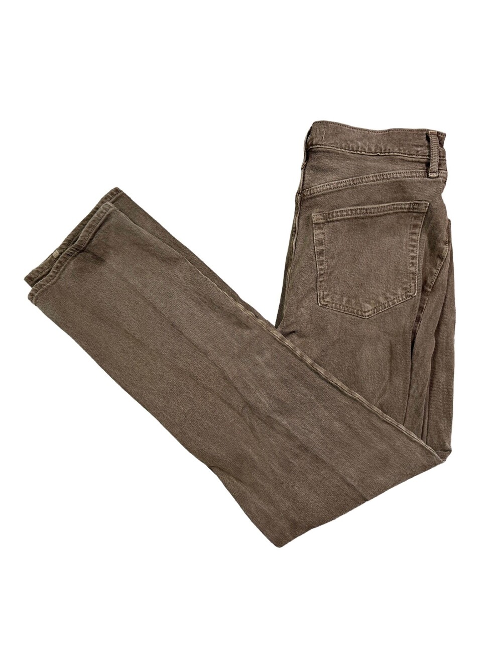 Abercrombie & Fitch 90s Straight Ultra High Rise Jeans Women's 31 12 Long Brown